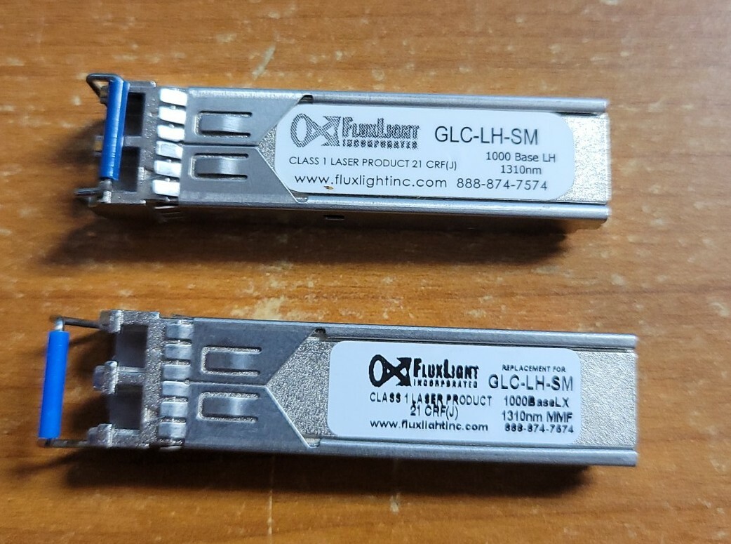Lot of 2 GLC-LH-SMD 1G SFP LX Transceiver Module 1310nm Dual LC SMF 10km