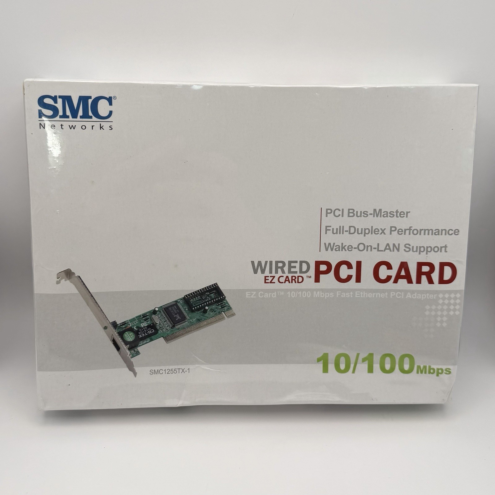 New SMC Networks Wired EZ Card PCI Card 10/100 MBPS SMC1255TX-1 PCI BUS MASTER