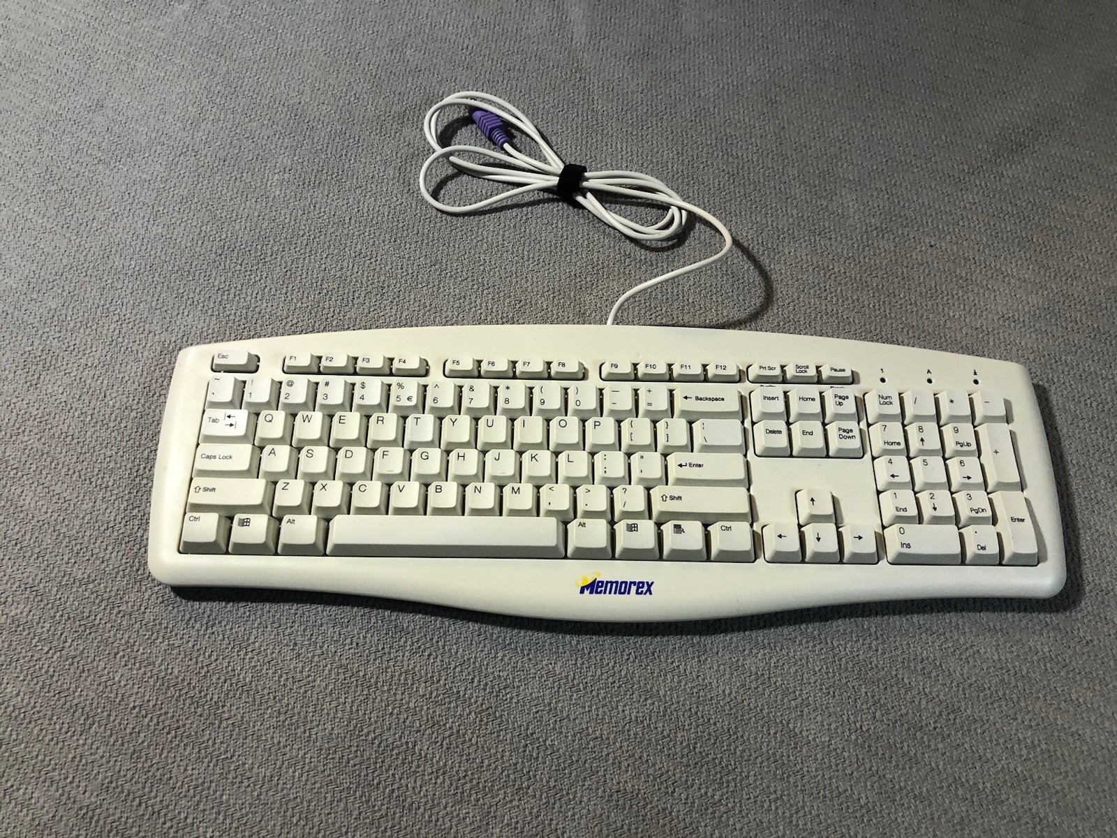 Vintage Memorex Spill Proof Wired Keyboard 2002 TS1100 Computer Model mx5050