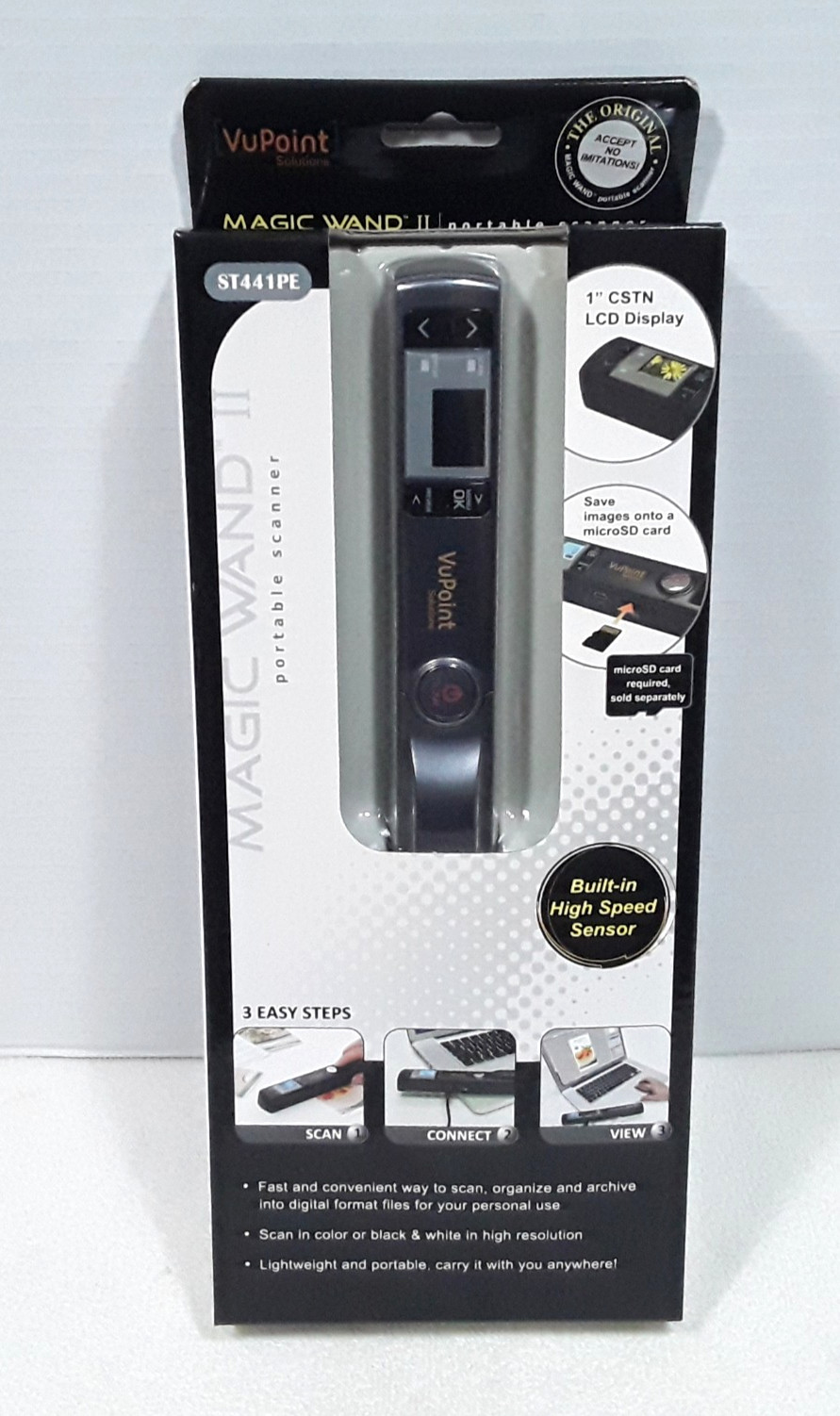 VuPoint Solutions Magic Wand II Portable Scanner Model ST441 PE Open Box