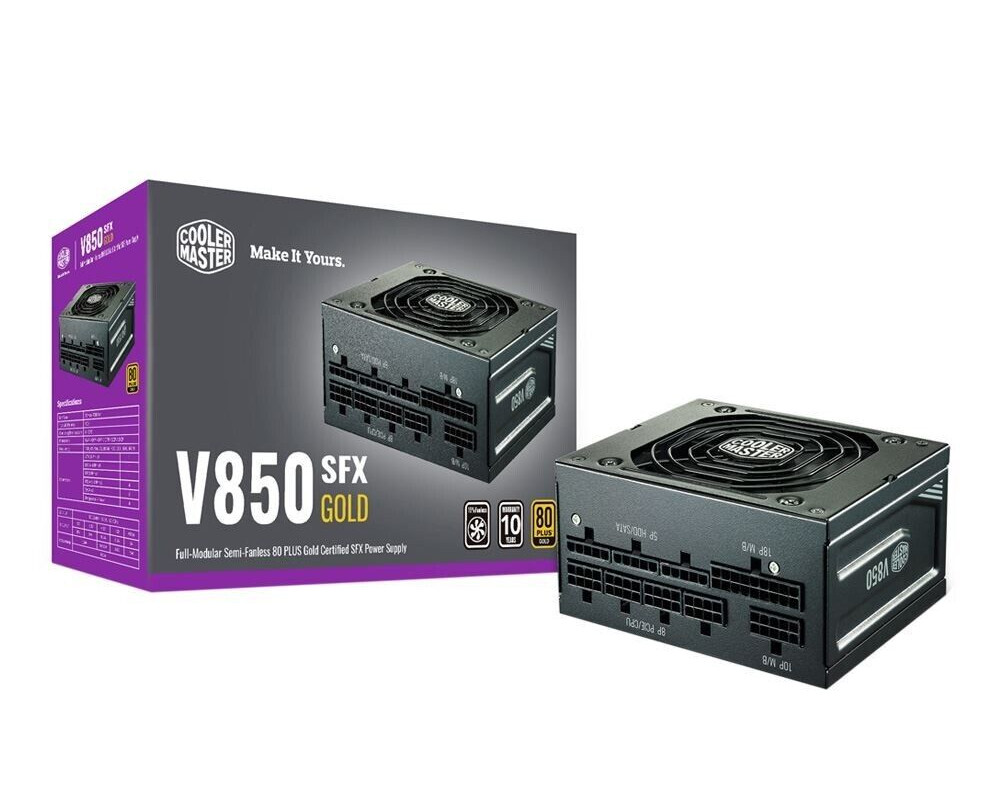 Cooler Master V850 SFX Gold 850W PSU Fully Modular ATX 3.1, 80 Plus Gold (Black)