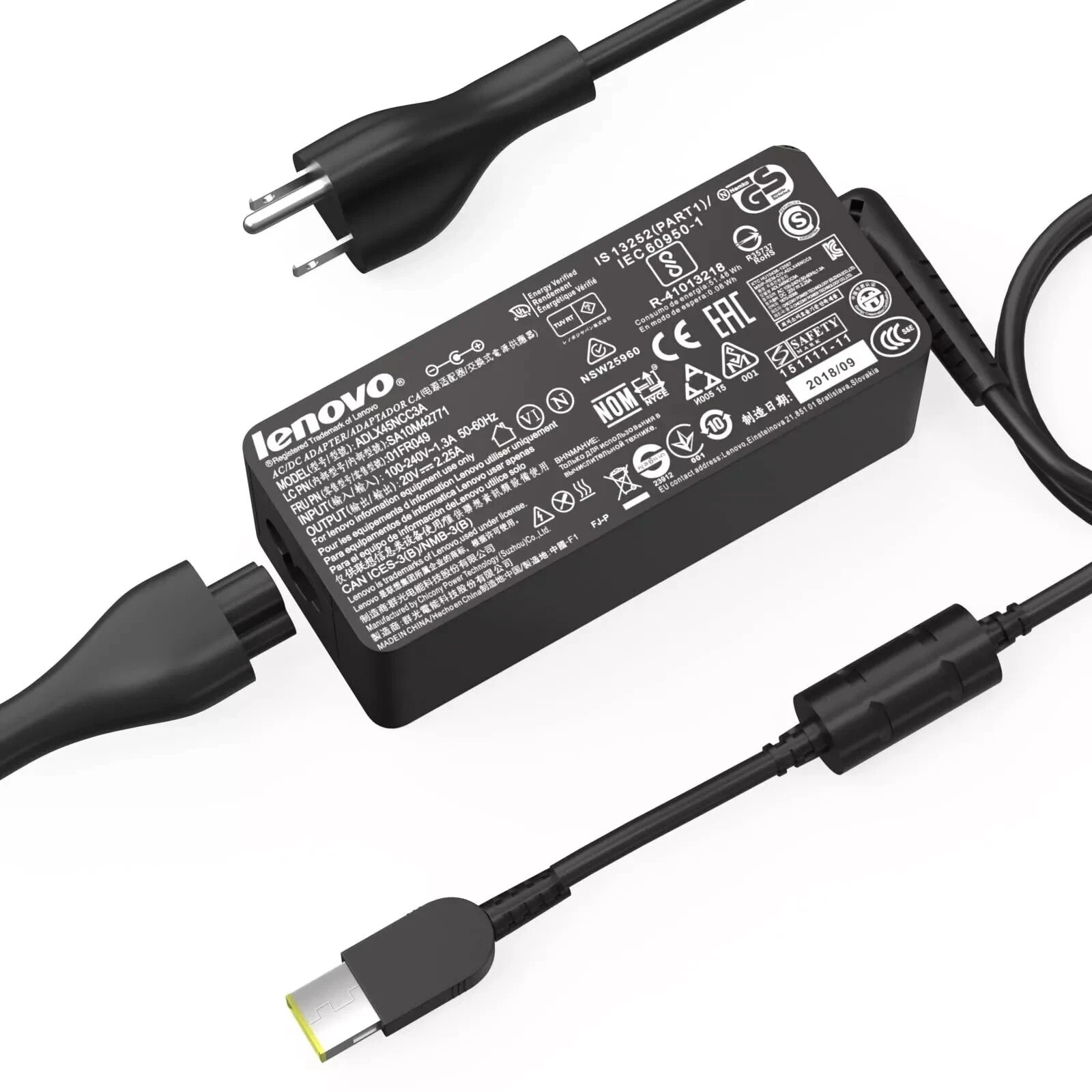Genuine 45W 20V 2.25A USB AC Adapter Charger For Lenovo ThinkPad T440 T450 T570