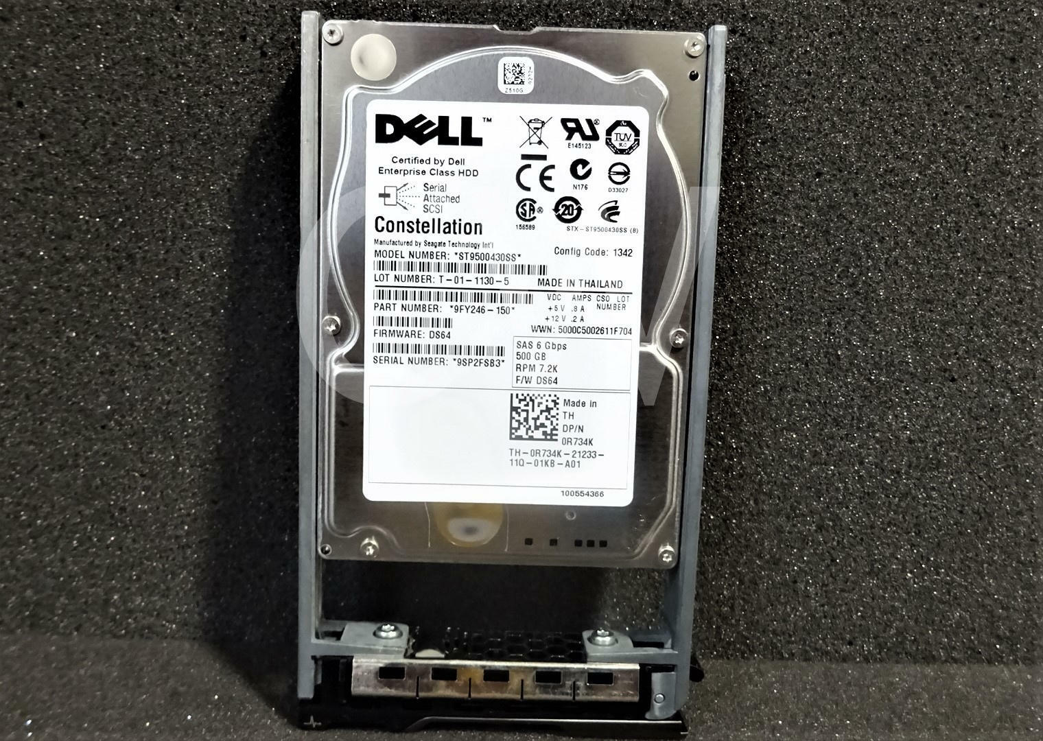 R734K ST9500430SS FOR Dell 500GB 7200RPM 6Gbps 2.5"SAS SERVER HDD Hard Drive 