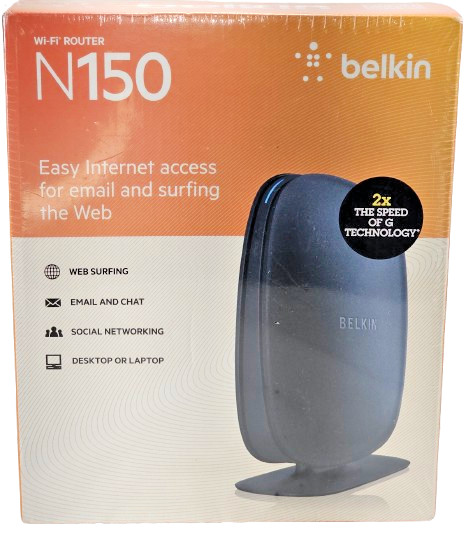 Belkin N150 Wireless Wi-Fi Router 150 Mbps 4-Port  New