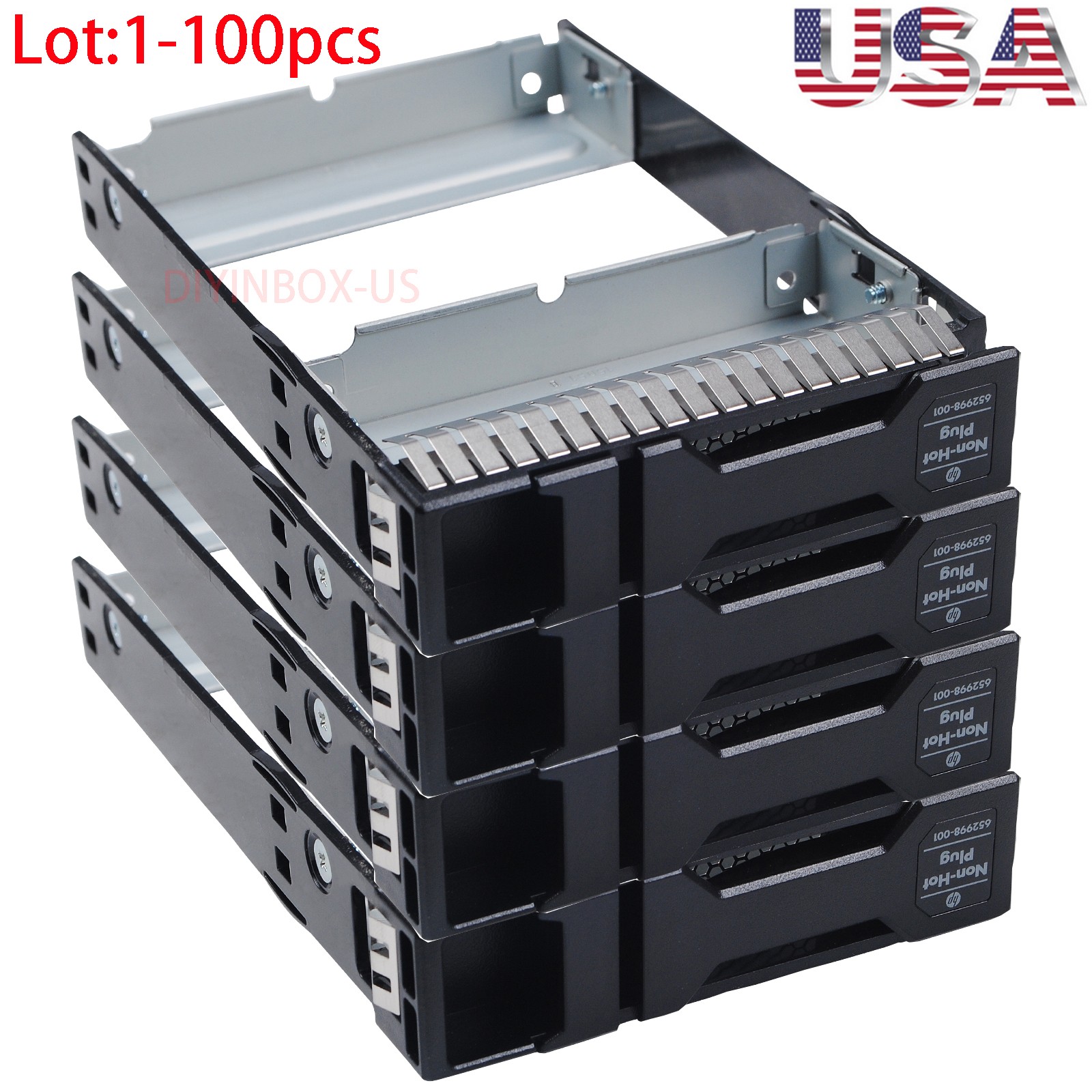 Lot HP 652998 Drive Tray caddy 3.5" Non-Hot Plug Proliant DL320E ML310E DL160 G8