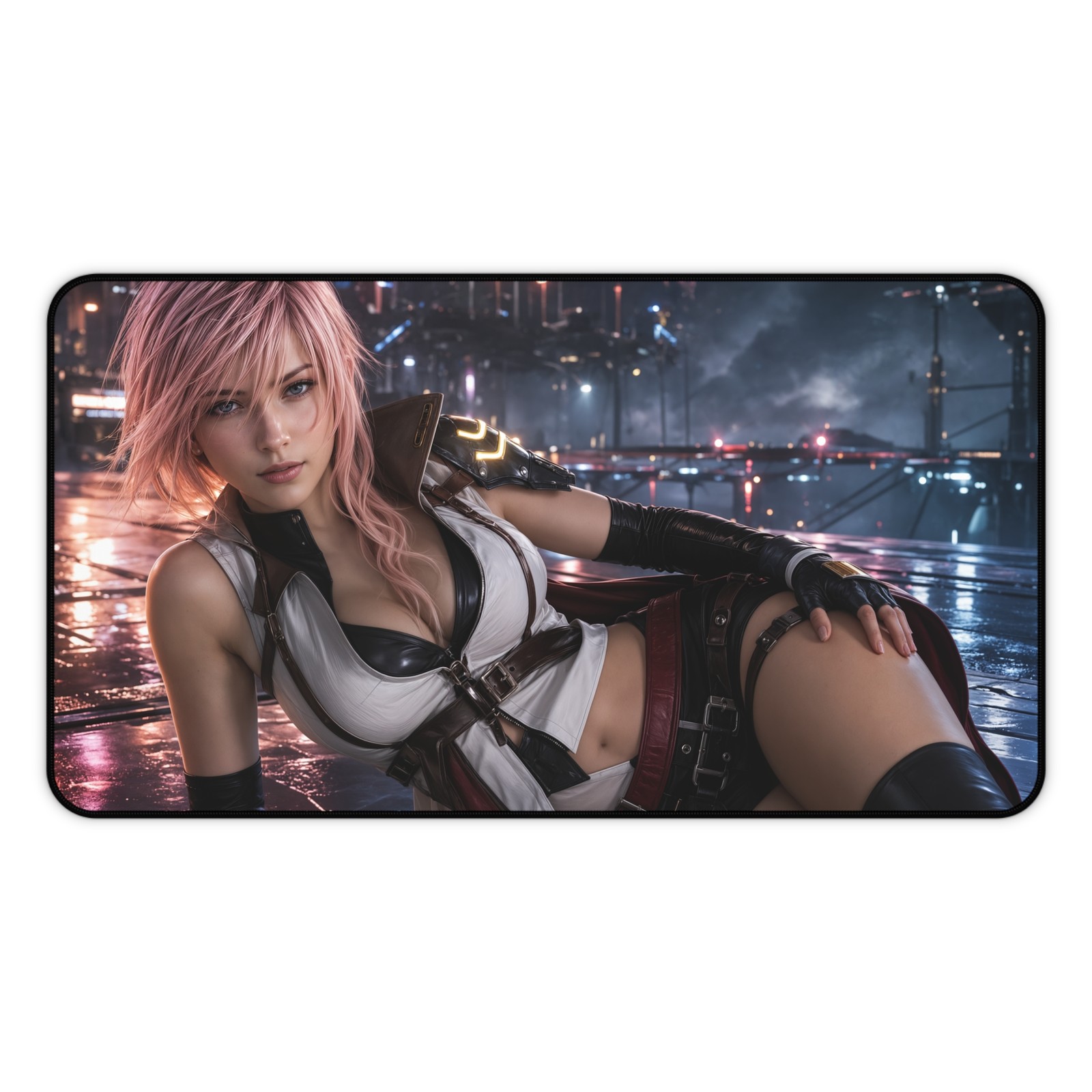 Lightning Farron Fantasy RPG Desk Mat, Mouse Pad and Gamer Setup Decor