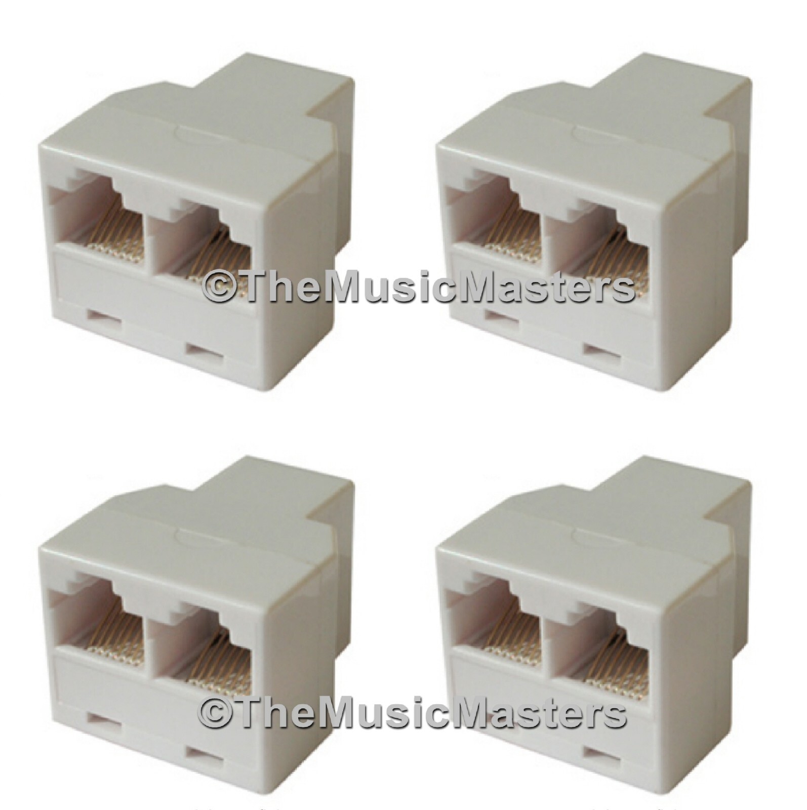 4X CAT5 Network Cable Cord Wire SPLITTER Splice RJ-45 Extension Connector VWLTW