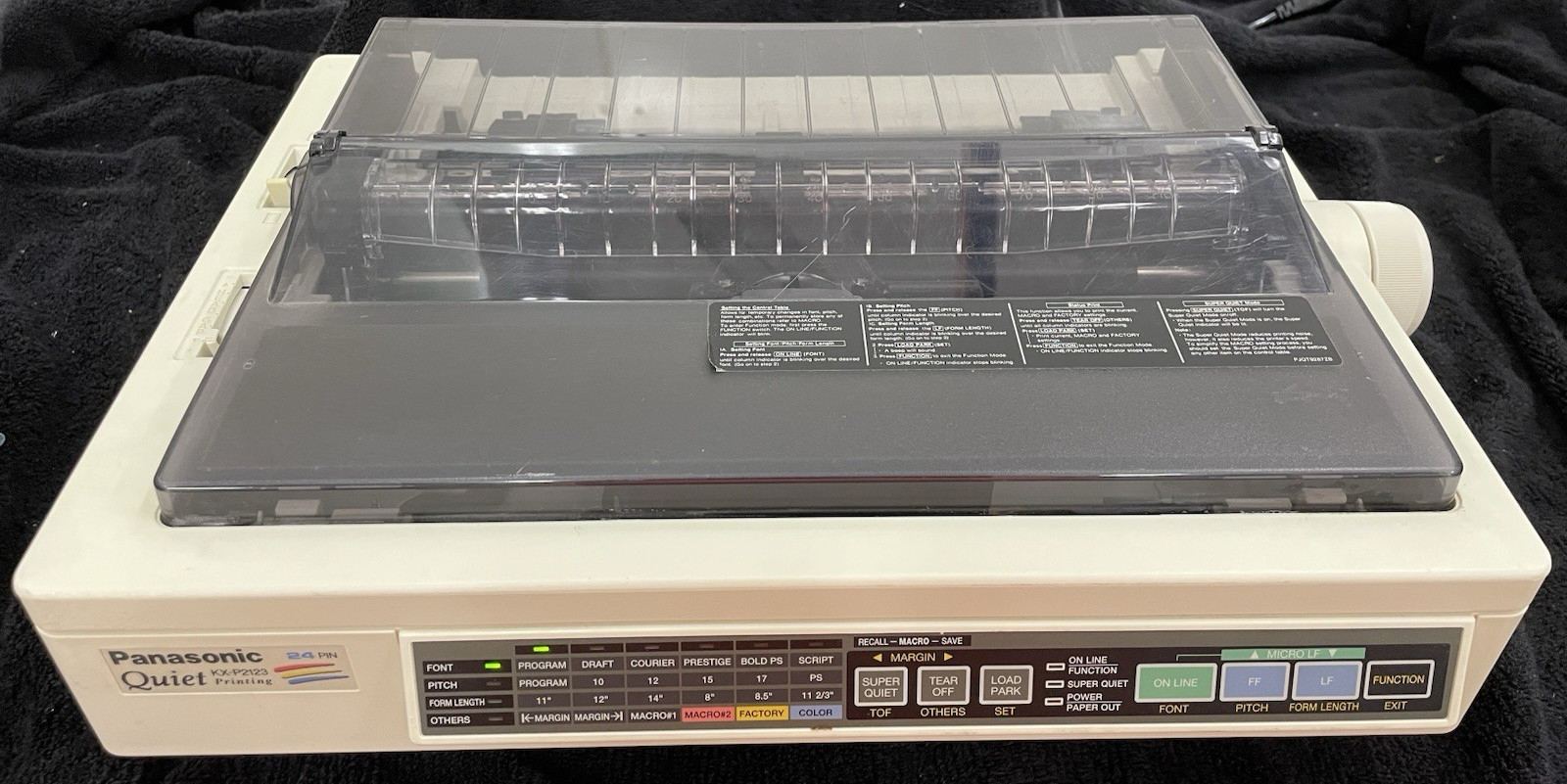 Panasonic Quiet KX-P2123 24-Pin Dot Matrix Printer - Powers Up