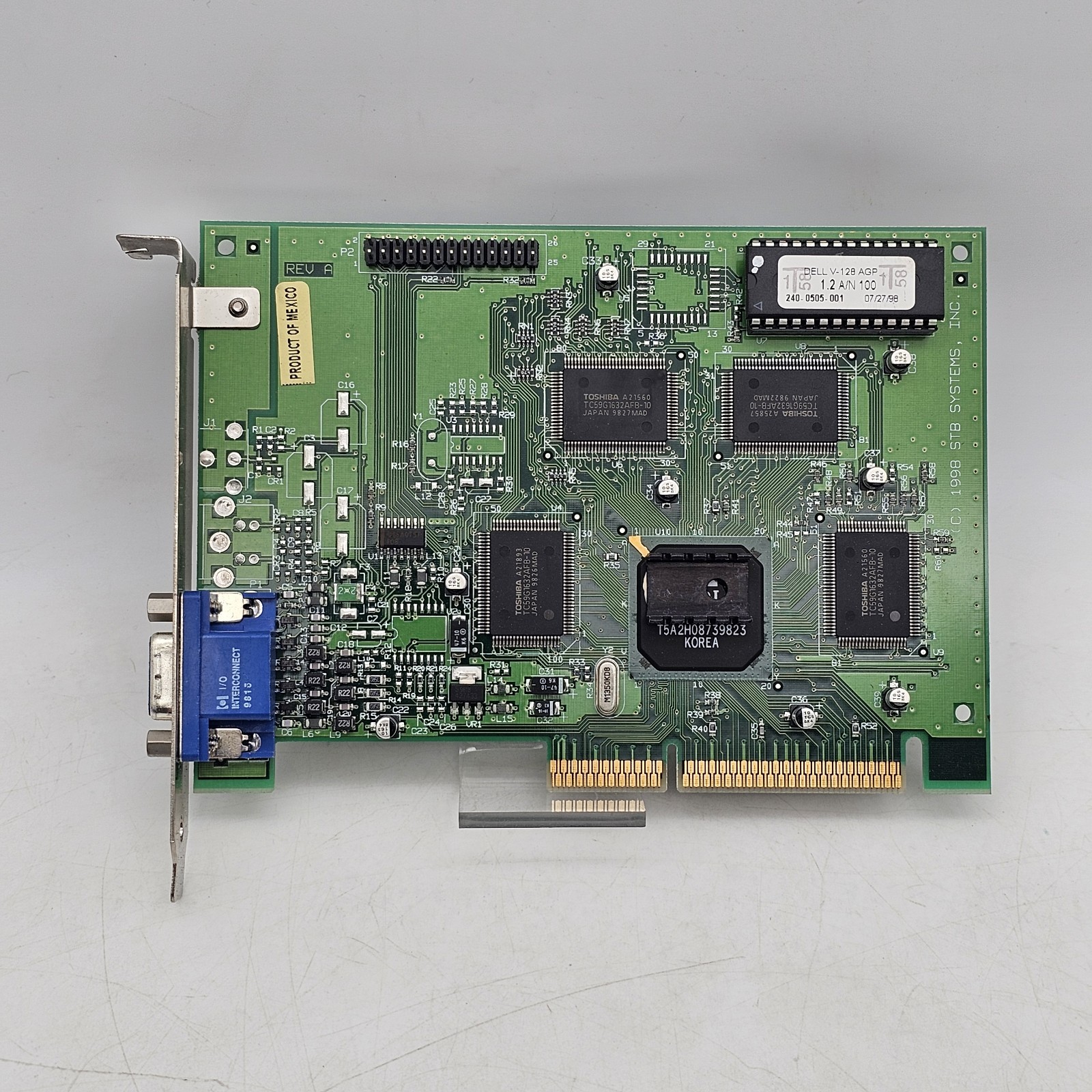 Vintage Retro STB Systems Velocity 128 AGP Video Graphics Card 1X0-0658-507 