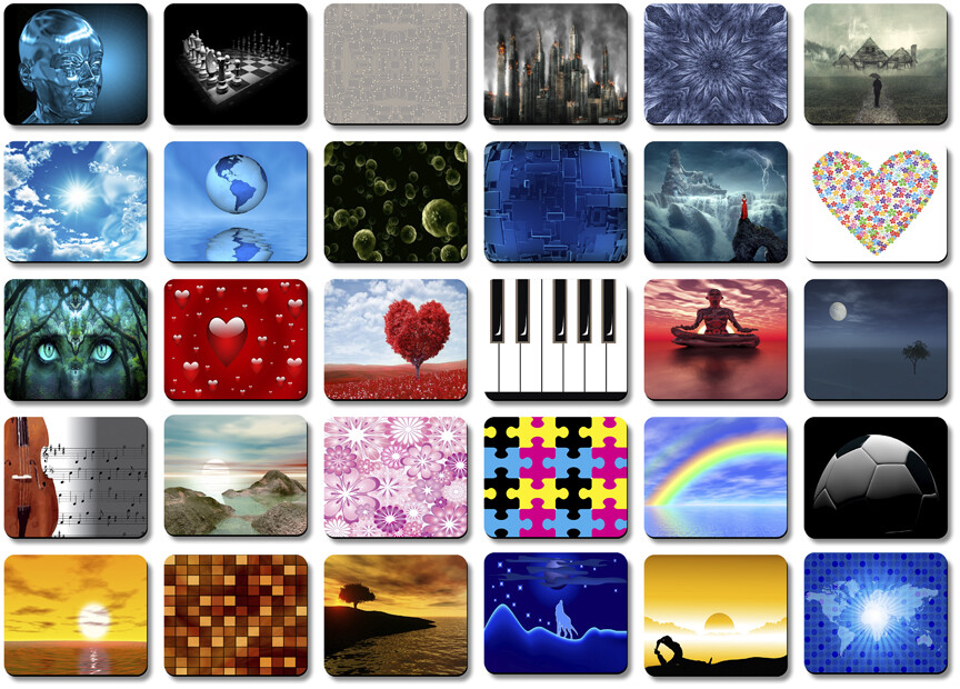 PHOTO DESIGN Decorative Mouse Pad PC Laptop Desk Mat 9.24x7.75 1/4in or 1/8in