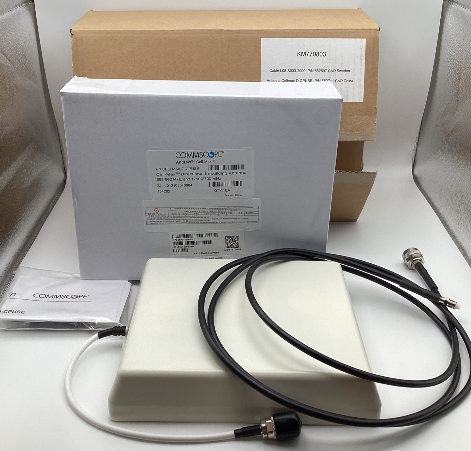 NEW CommScope Andrew Cell-Max CELLMax-D-CPUSE Directional In-Building Antenna