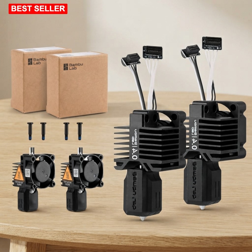 Hotend Complete Kit 2 Pk 3D Printer Hardened Steel Nozzle 0.4 Mm Ceramic Heater