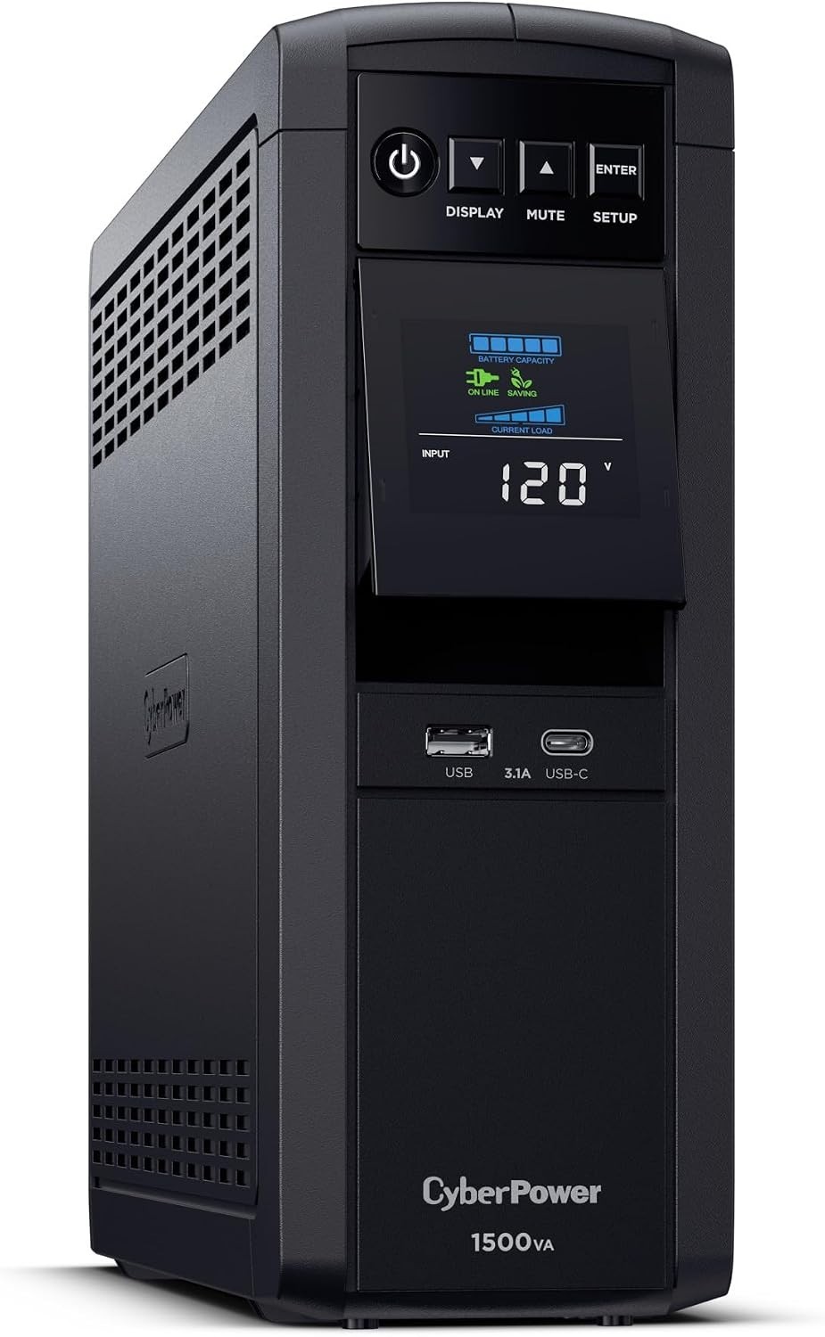 CyberPower CP1500PFCLCDa PFC Sinewave UPS 1500VA 1000W PFC Compatible Mini-Tower