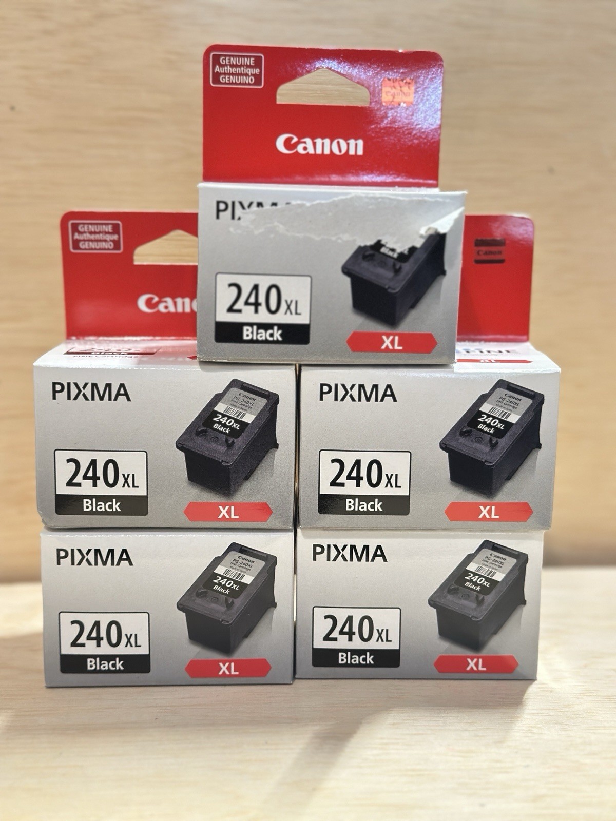 Lot 5-Genuine Canon PG-240 XL Ink Cartridge For Pixma - Black NIB SEALED