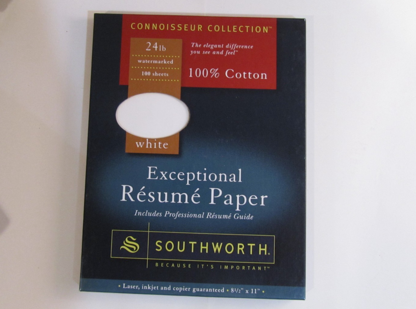 NEW SEALED Southworth Connoisseur Collection Resume White Paper 100% Cotton