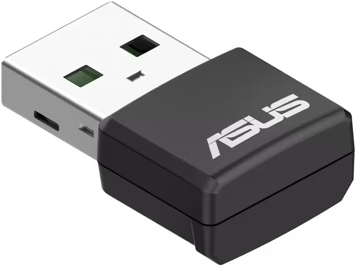ASUS - USB-AX57 Nano AX1800 Dual-Band Wi-Fi 6 USB Network Adapter - Black
