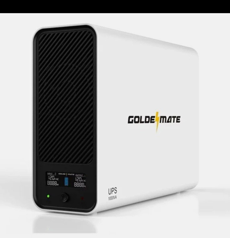 GOLDENMATE UPS 1000VA Pro/600W 120VAC Desktop/Freestanding UPS, White