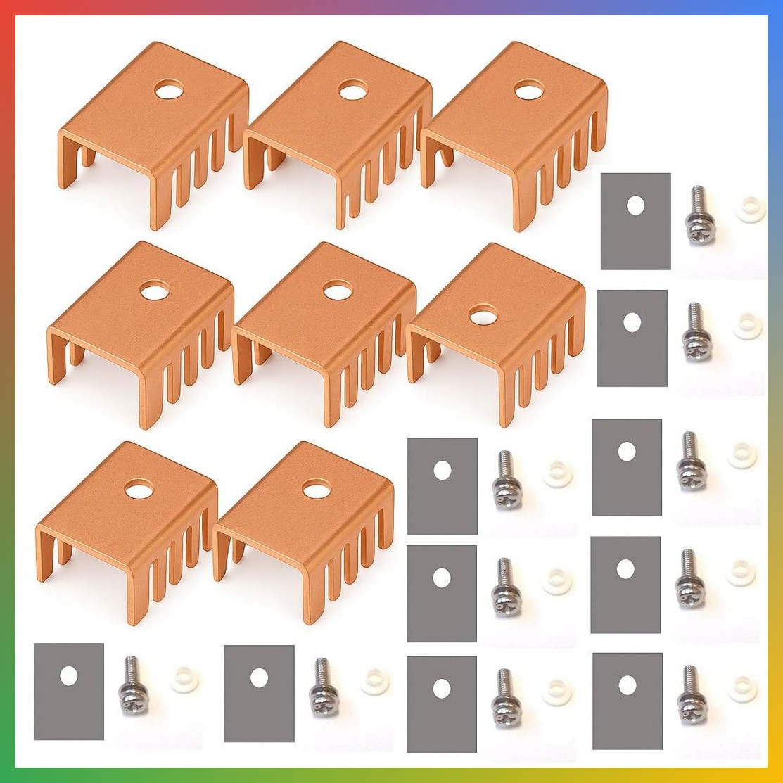Heatsink TO-220 Copper Insulator Screws Kit 10 Pack Voltage Regulator MOSFET Tra