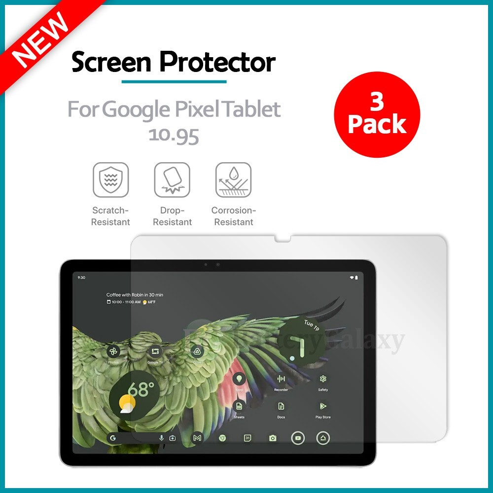 3-Pack LCD Ultra Clear HD Screen Protector for Android Google Pixel Tablet 10.95