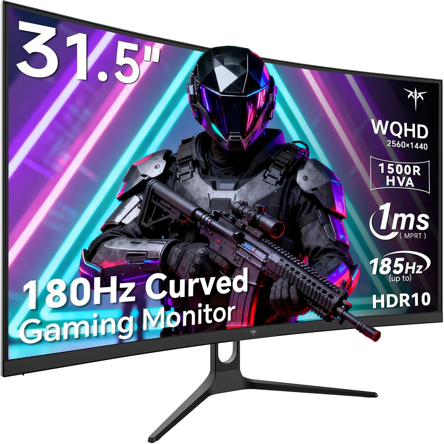 31.5” 185Hz Curved Gaming Monitor with G-Sync & HDR10 - Immersive Experience