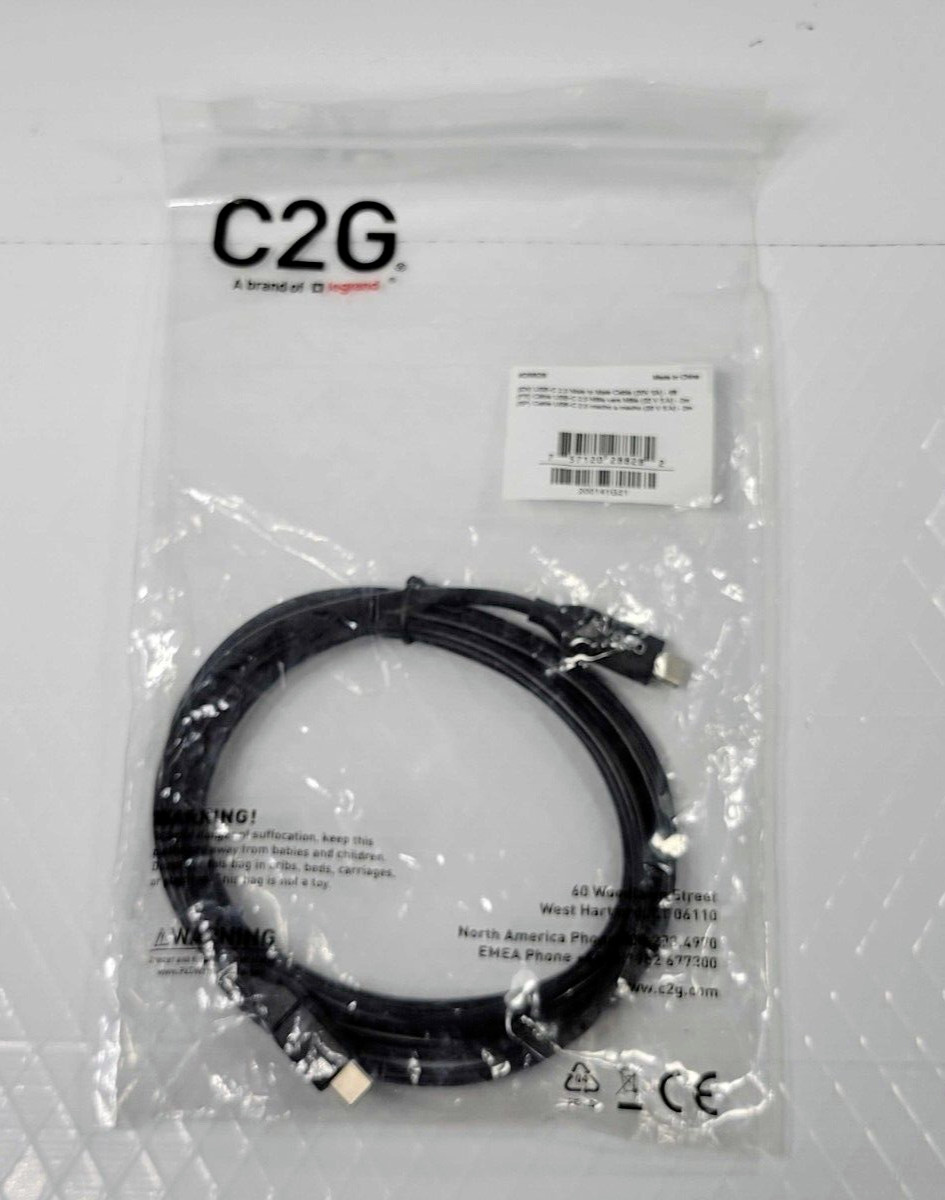 C2G 6ft USB C to USB C Data Transfer Cable - USB 2.0 5A