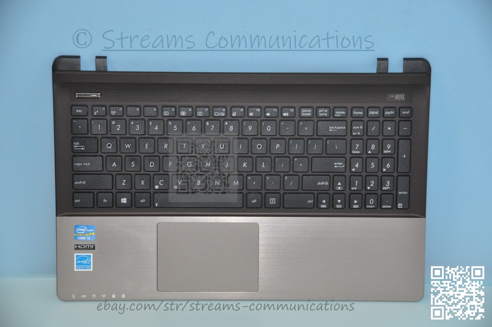 ASUS K55A 15.6 in Laptop Palmrest w/ Keyboard + Touchpad
