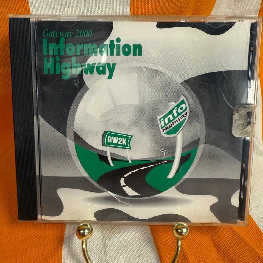 Gateway 2000 Retro PC Software CD-ROM Info Highway Cow Box Era