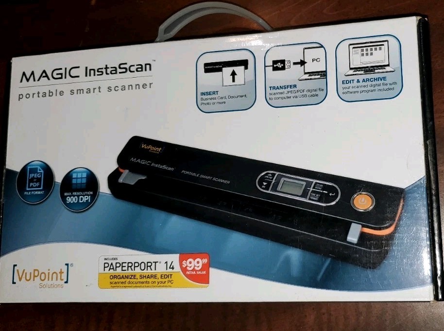VuPoint Magic InstaScan Portable Smart Scanner PDS-ST420-VP-BX2 New Open Box