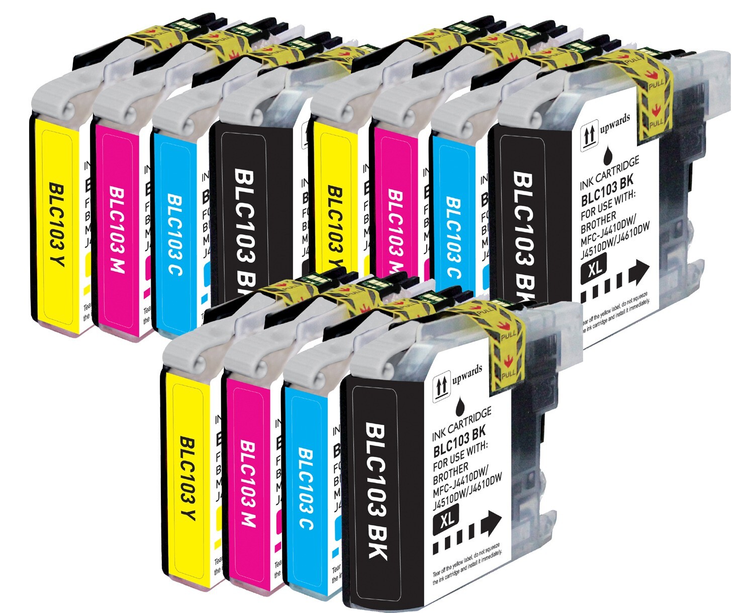 12PK XL Replacement Ink Set fits Brother LC103 MFC-J470DW MFC-J475DW MFC-J875DW