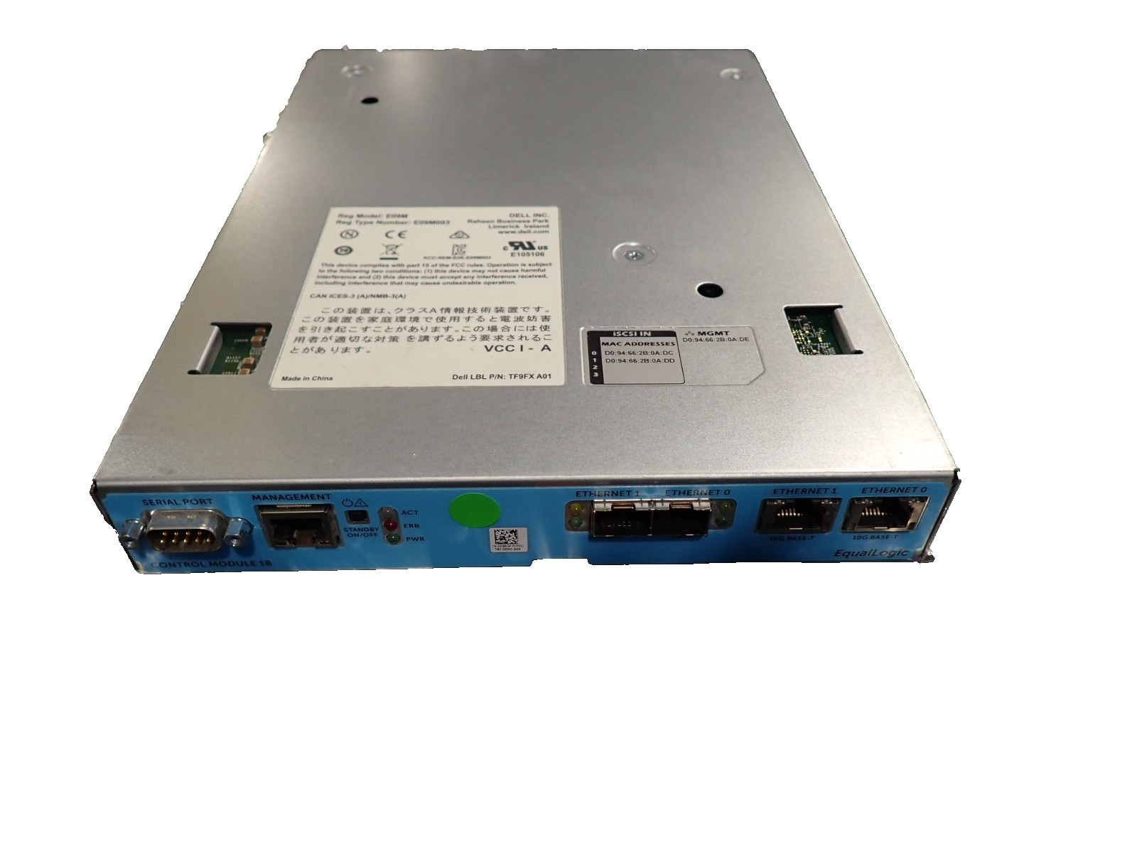 Dell 0DX6GP EqualLogic Type 18 ISCSI 10G 32GB Cache Controller Module