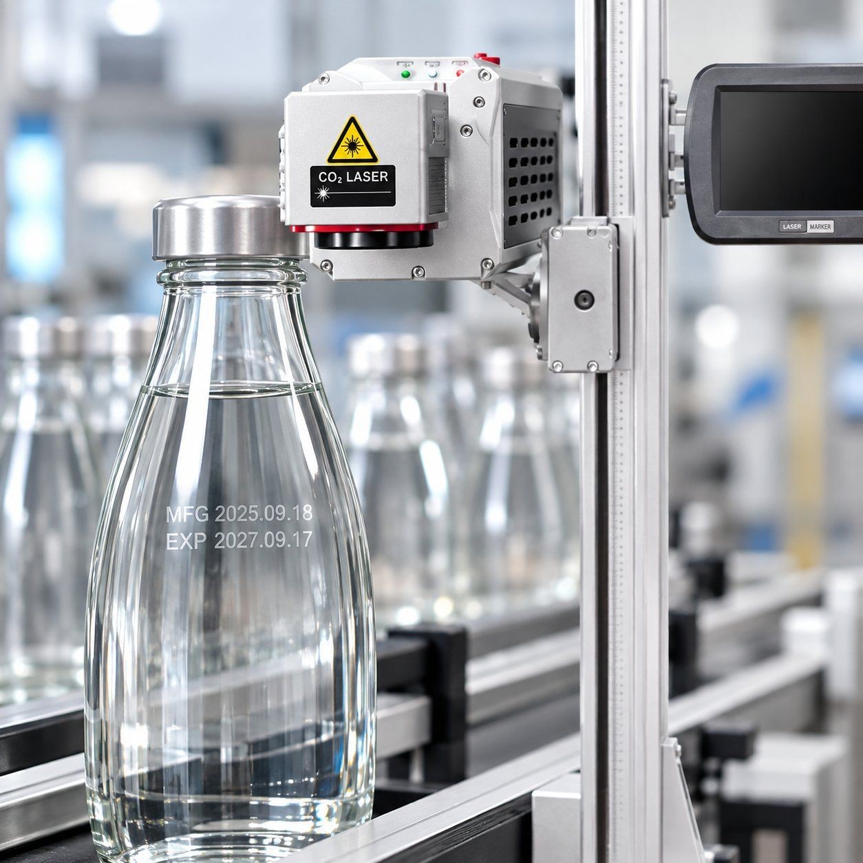 40W Flying CO2 Laser Marking for PVC/UPVC/CPVC/ Factory Production Line