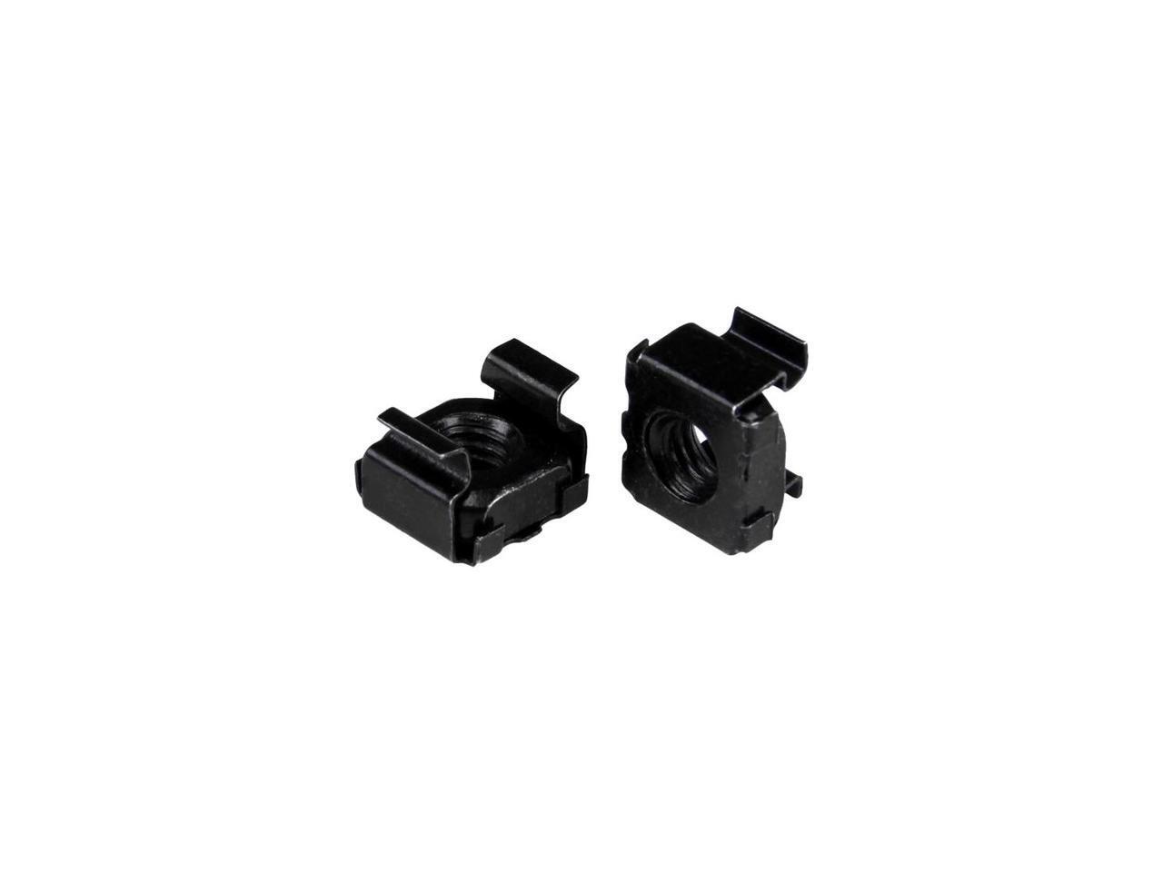 StarTech.com M6 Cage Nuts - 50 Pack, Black - M6 Mounting Cage Nuts for Server Ra