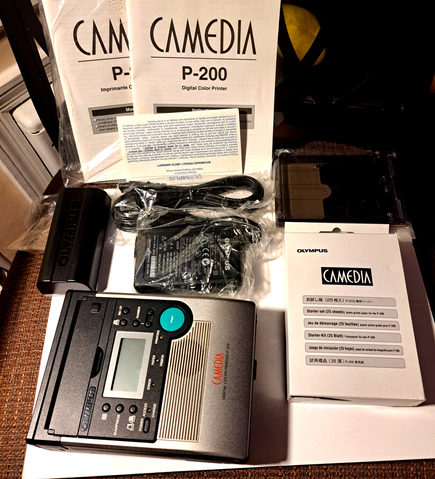 Olympus Camedia P-200 Digital Color Photo Printer Portable  Wires Included