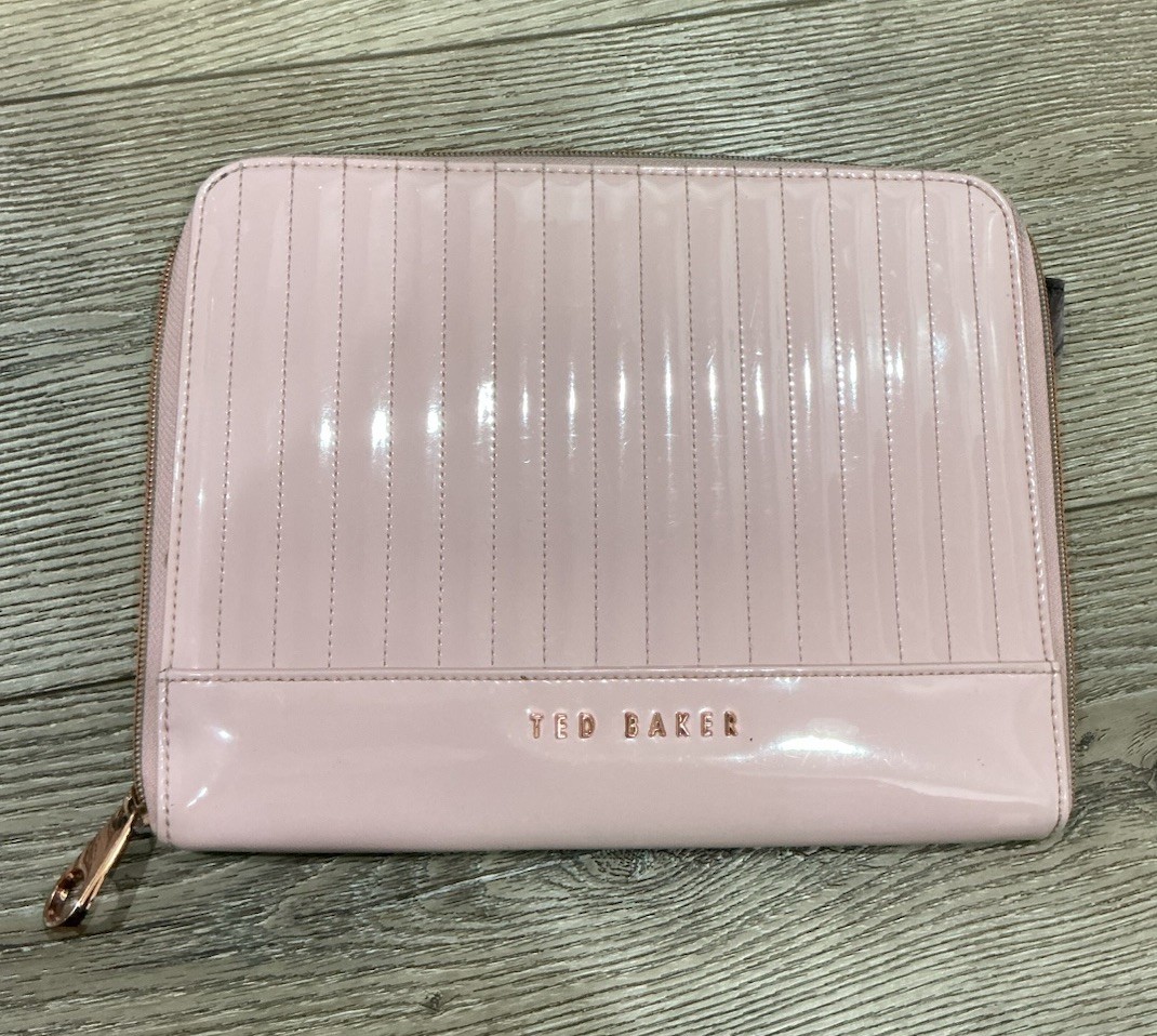 Ted Baker Portfolio iPad Tablet Sleeve Case PVC Quilted Zip Around Floral