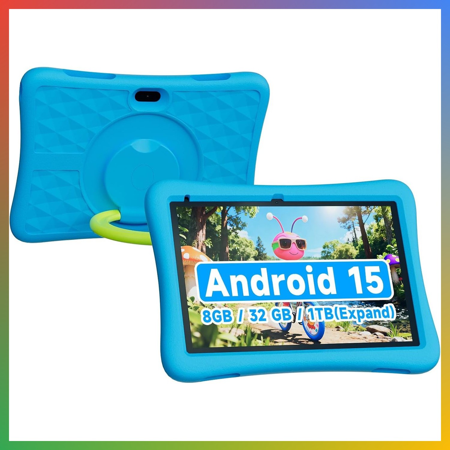 Kids Tablet 10.1 Inch Screen Learning Play 8GB RAM 32GB Storage Dual Camera Shoc
