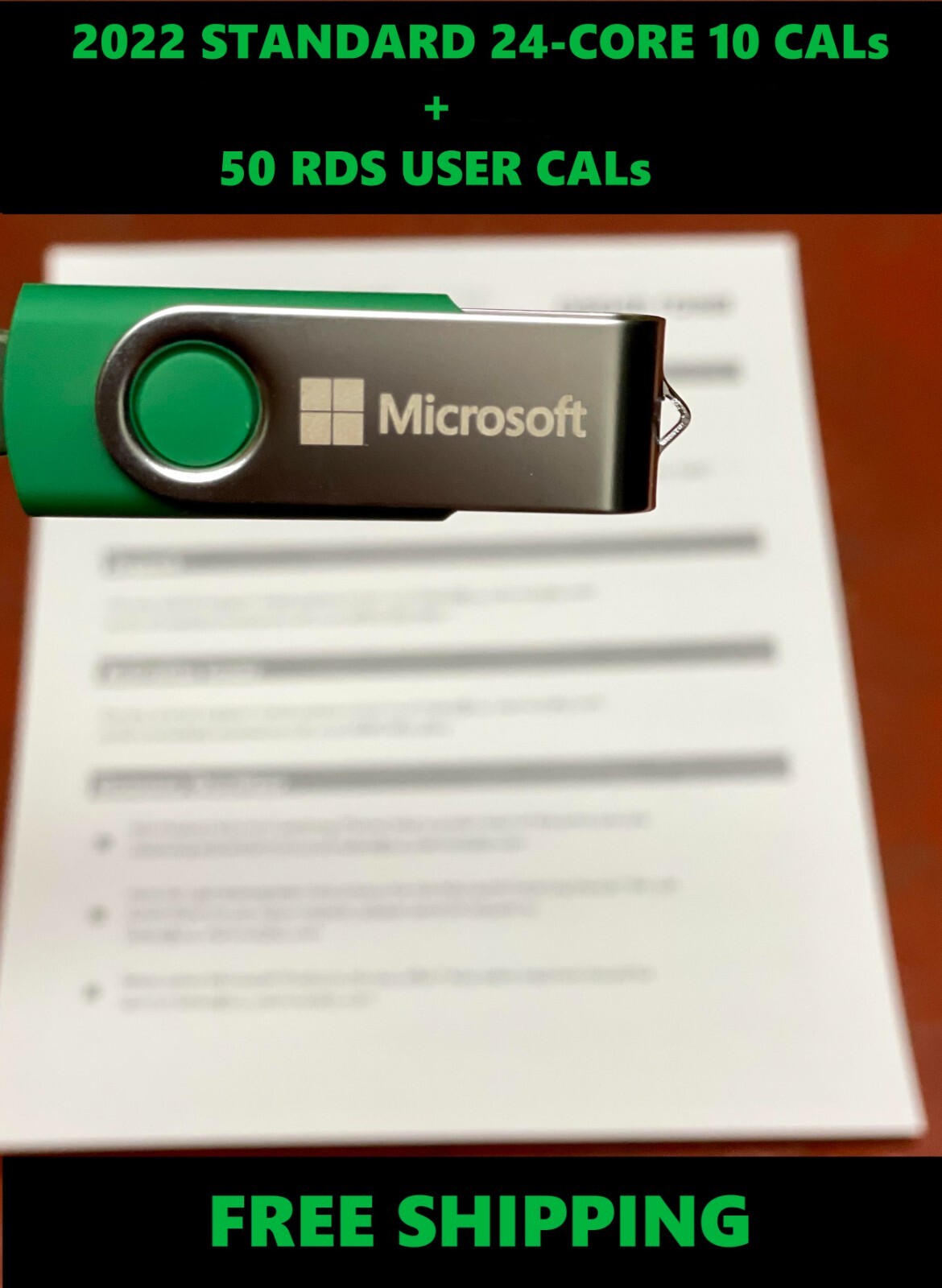 Windows Server 2022 Standard✔ 24-CORE✔ 10 CALs✔ 50 RDS✔ Remote Desktop P73-08346