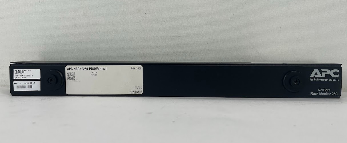 APC NetBotz Rack Monitor 250 NBRK0250 Environmental Security Appliance 1U