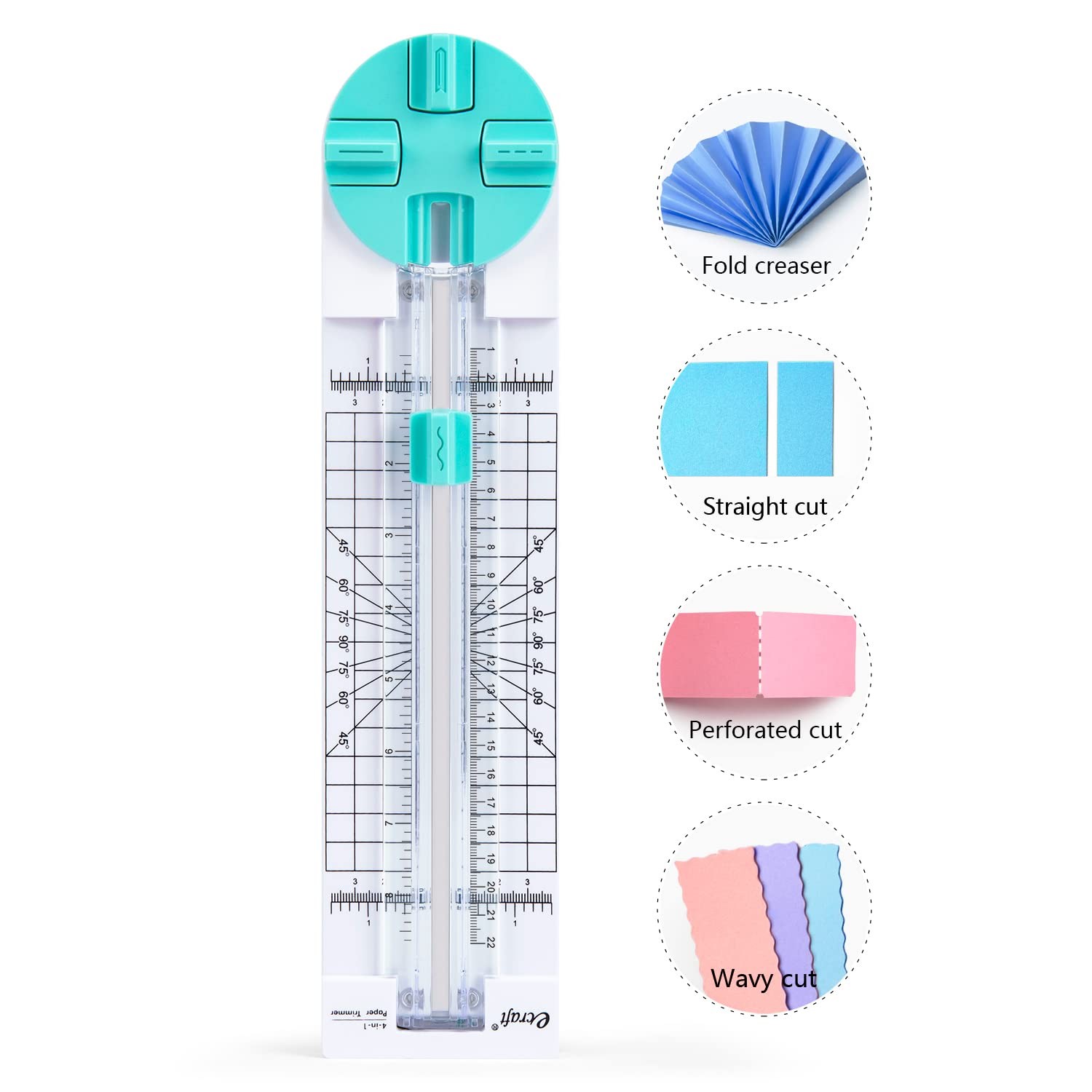 Paper Trimmer 4-in-1 Multi Function Craft Cutter Dial Blades Model 7868 Style