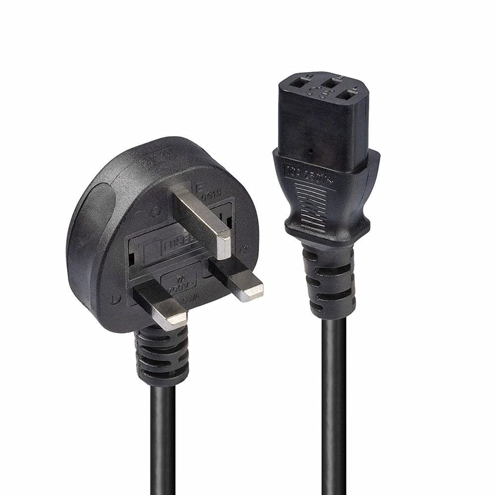 LINDY 10m UK Mains 3 Pin Plug to IEC C13 Power Cable