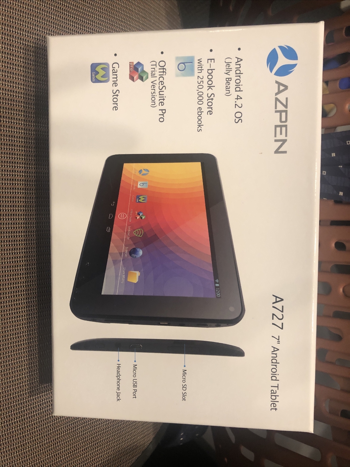 Azpen A727 7" Android 4.2 OS  Tablet Black Brand New