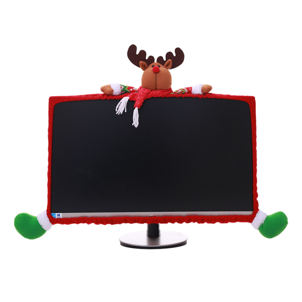 25 -35inch Computer Monitor Cover Screen Sleeve Christmas Office Decorations