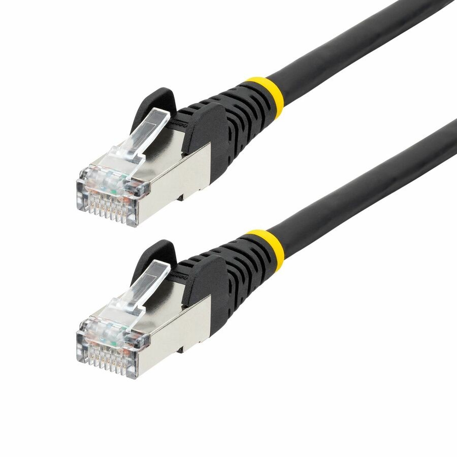 StarTech NLBK-100F-6A-PATCH 100ft Black CAT6a Ethernet Cable, Snagless RJ45