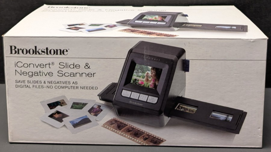 Brookstone iConvert Slide & Negative to Digital Scanner No Computer Needed NEW