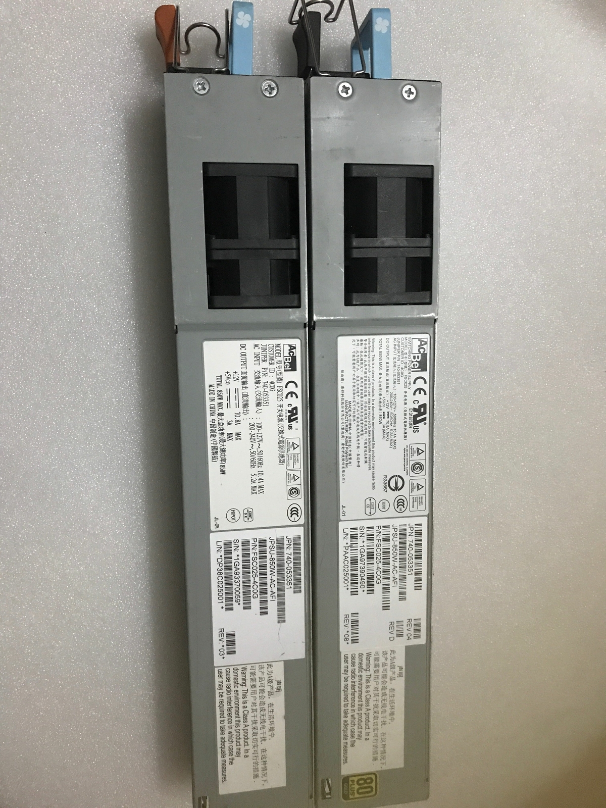 1pcs for juniper QFX5100 switch power supply JPSU-850W-AC-AFI 740-053351