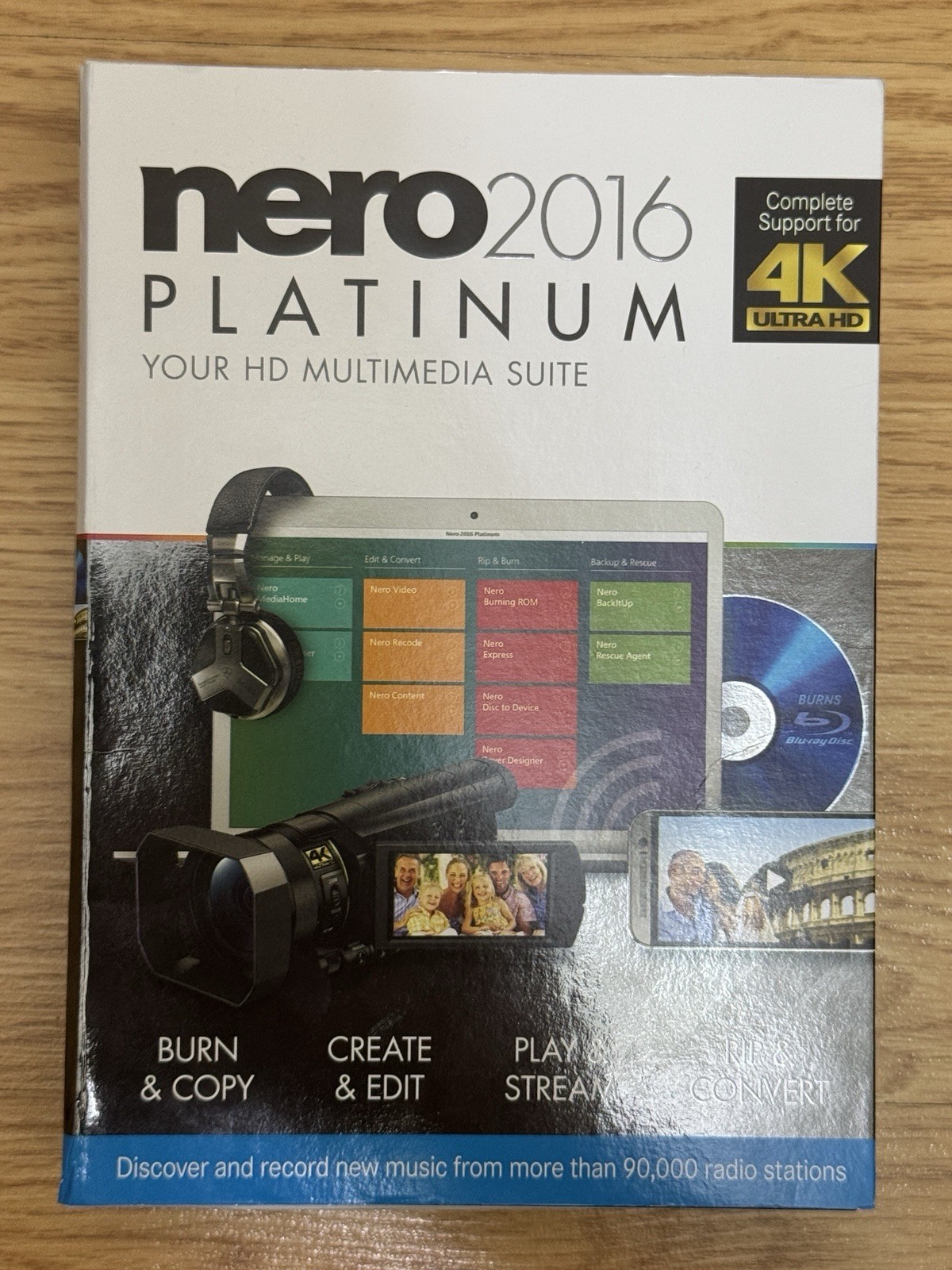 Nero 2016 Platinum HD Multimedia Suite for Windows 7/8/10, Android & iOS