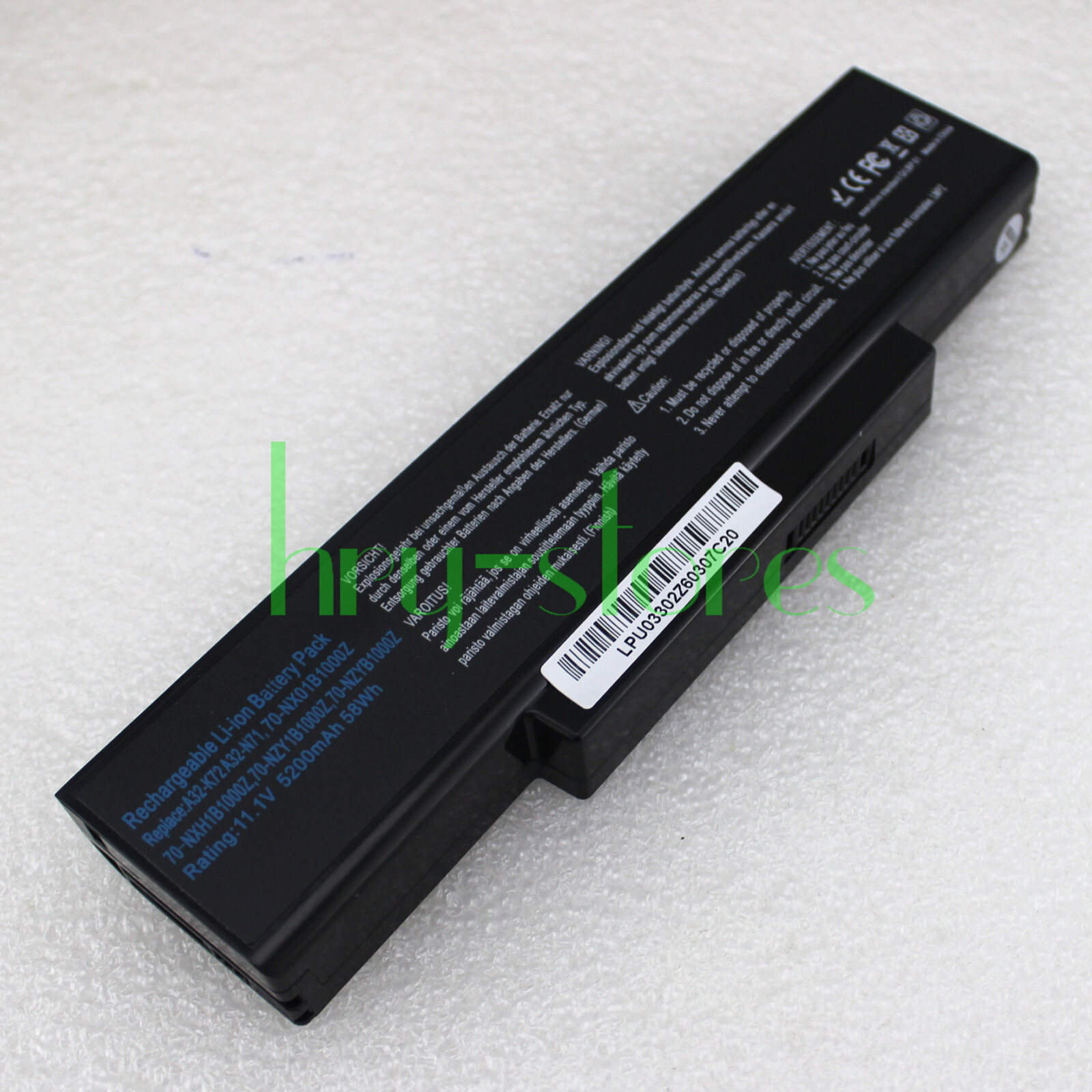 Laptop Battery For ASUS K72J A73 X73S N73J A72D K73J K72F N73V X77V A32-N71