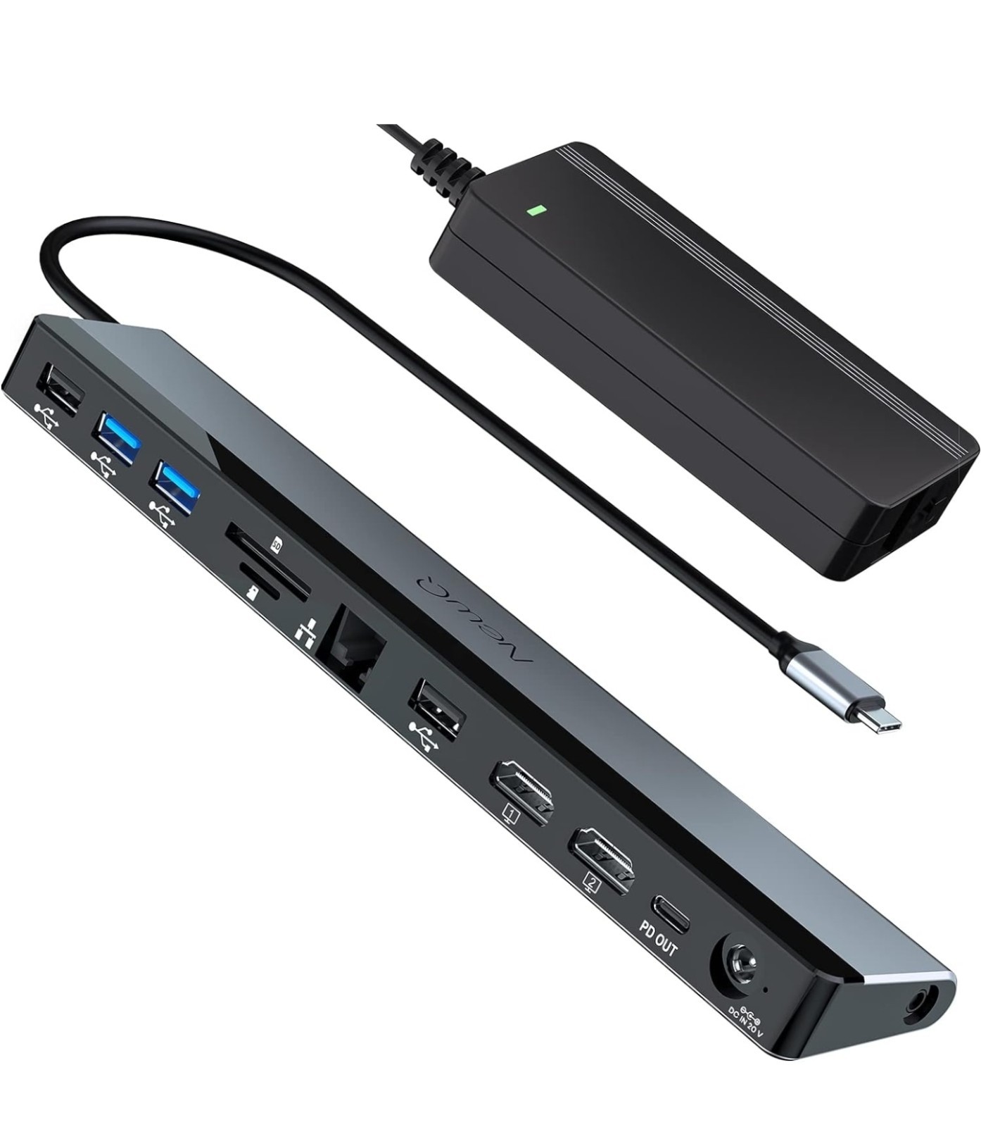 USB C Docking Station Dual Monitor with 96W Power Adapter: NewQ 12-in-1...