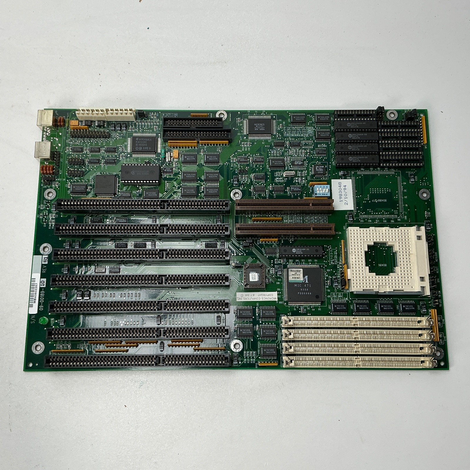 Micronics 09-00189-10 Computer Board for Vintage PC