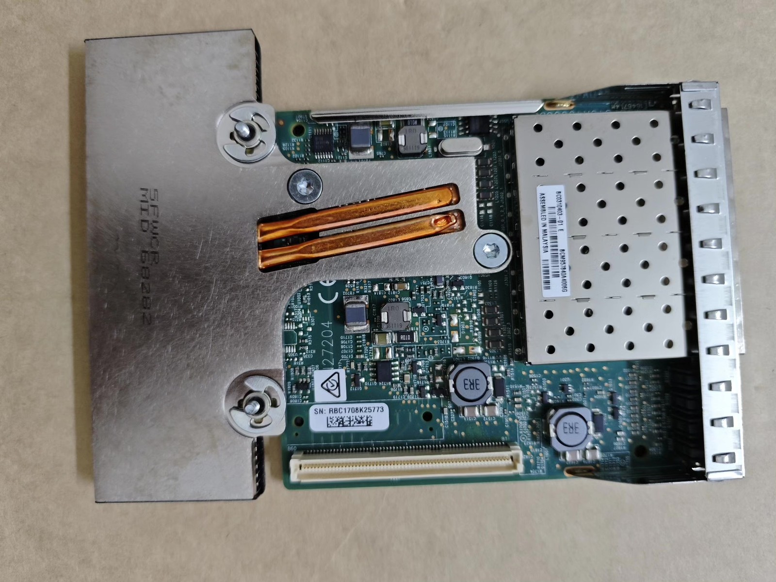 Dell 0XGRFF Broadcom 57840s Quad Port 10G SFP+ Network Card BCM957840A