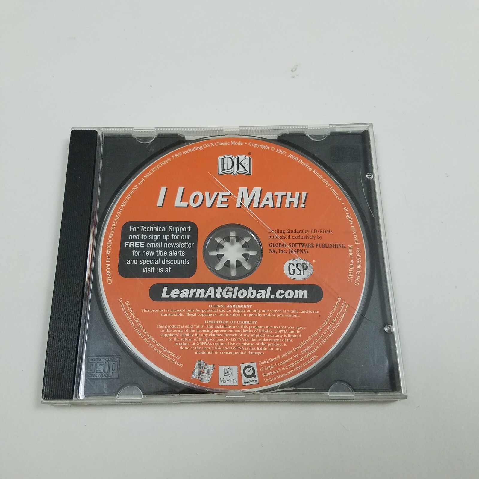 I Love Math PC Video Game Study Aide Ages 7-11 WIN 2000 MAC DK Classroom
